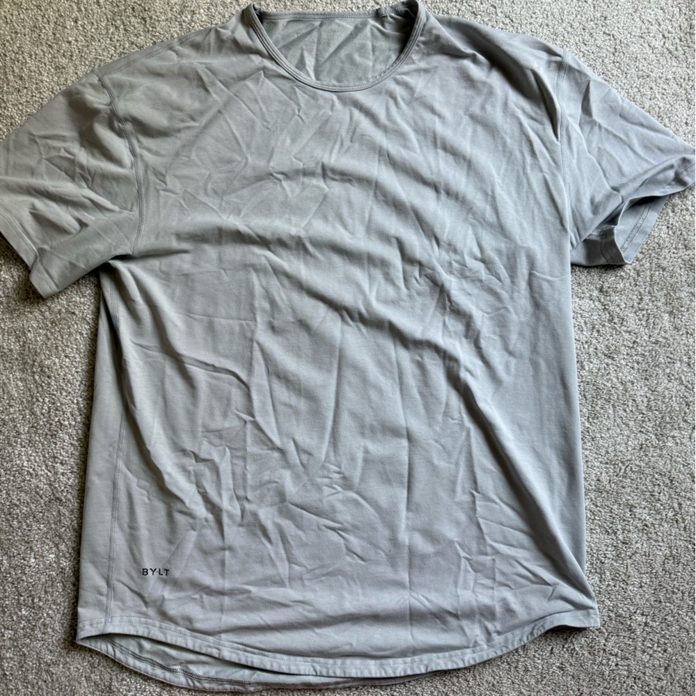 BYLT basics drop cut T-shirt with cross logo